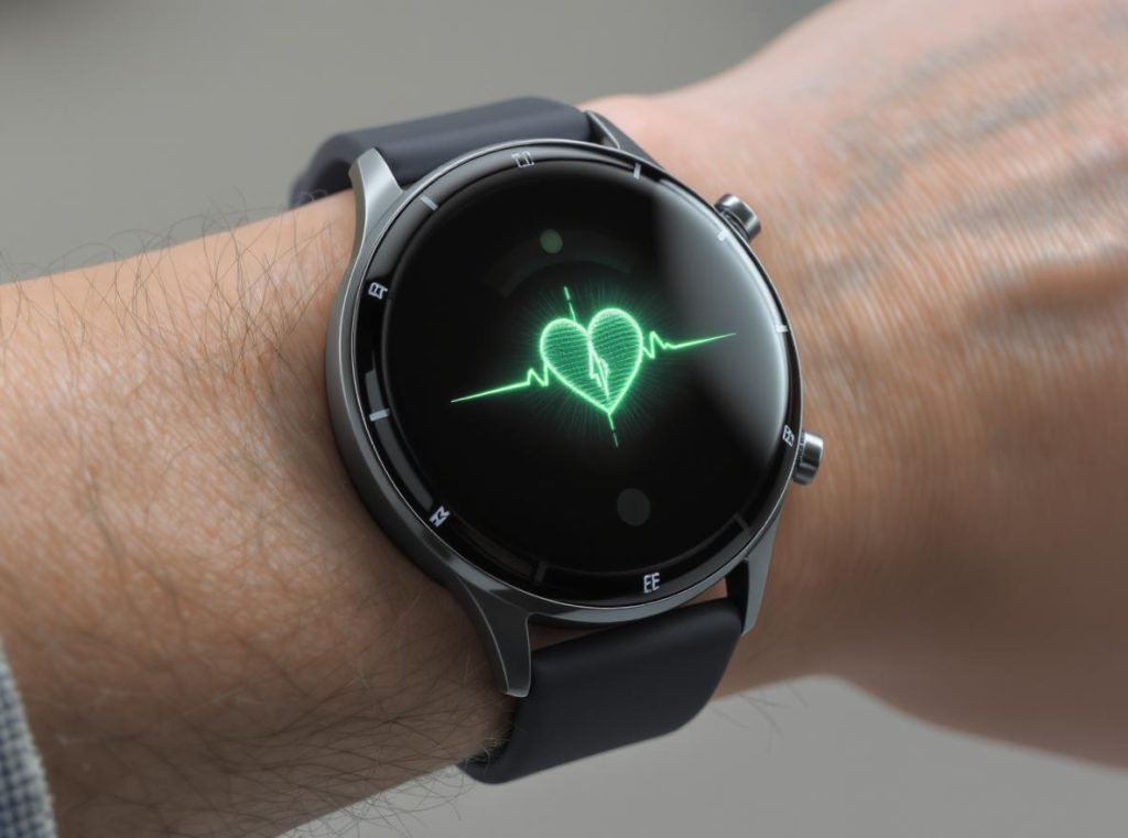 Smartwatch heart rate sensor accuracy on wrist showing optical monitoring technology