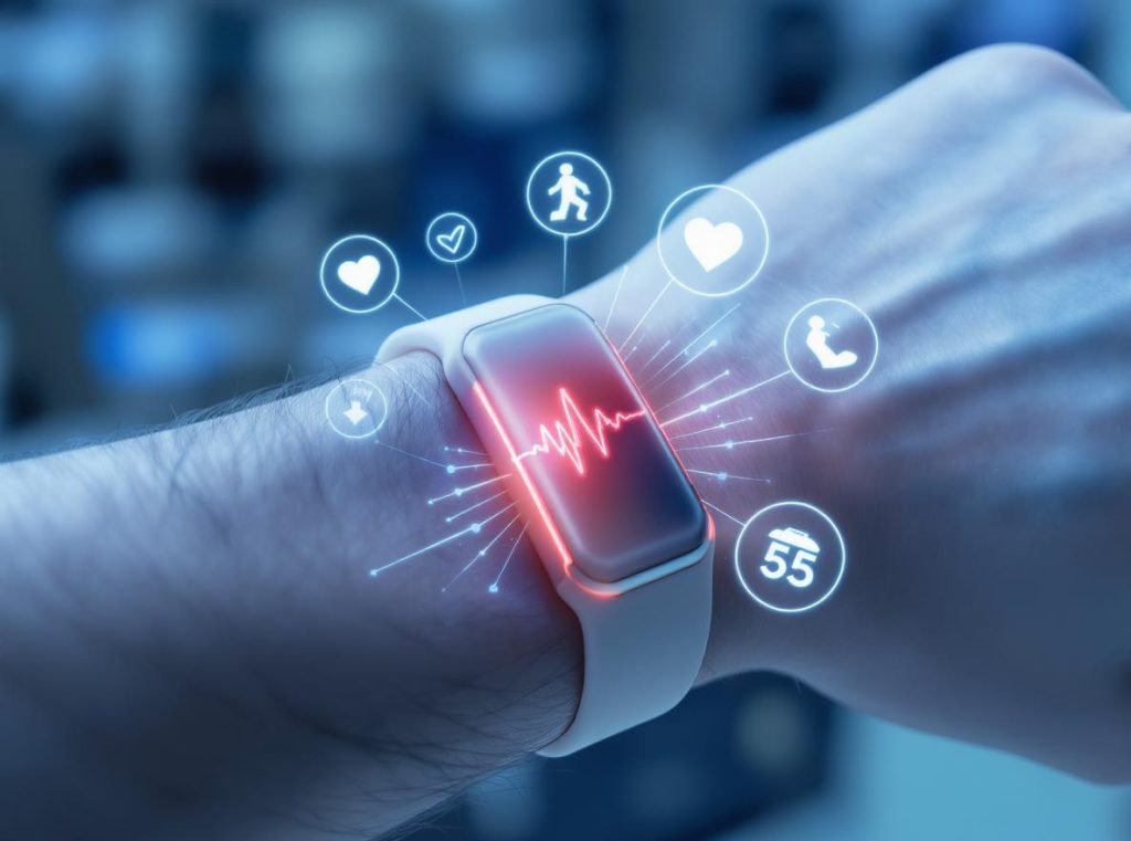 Fitness tracker health monitoring sensors and features including heart rate tracking