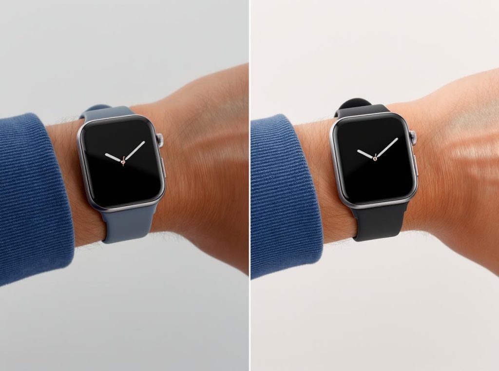 Comparison of smartwatch placement on left wrist versus right wrist for optimal usage