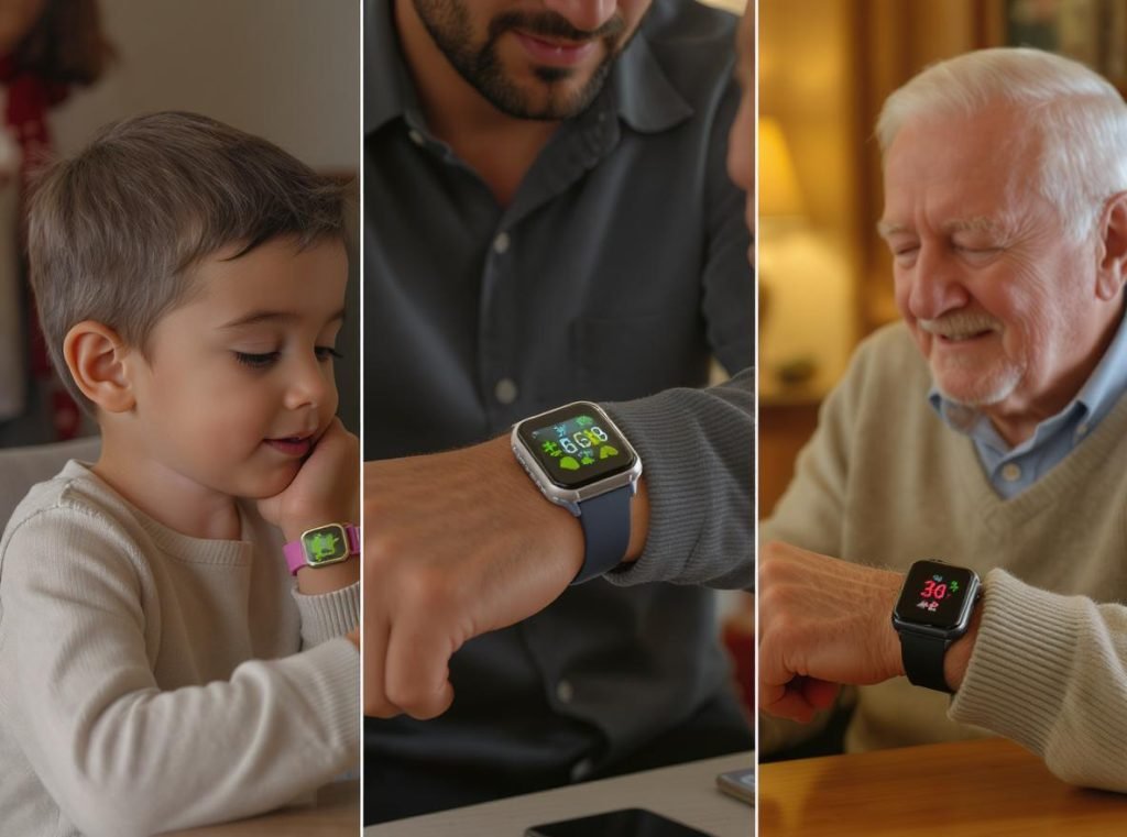 Smartwatches designed for different age groups from children to seniors