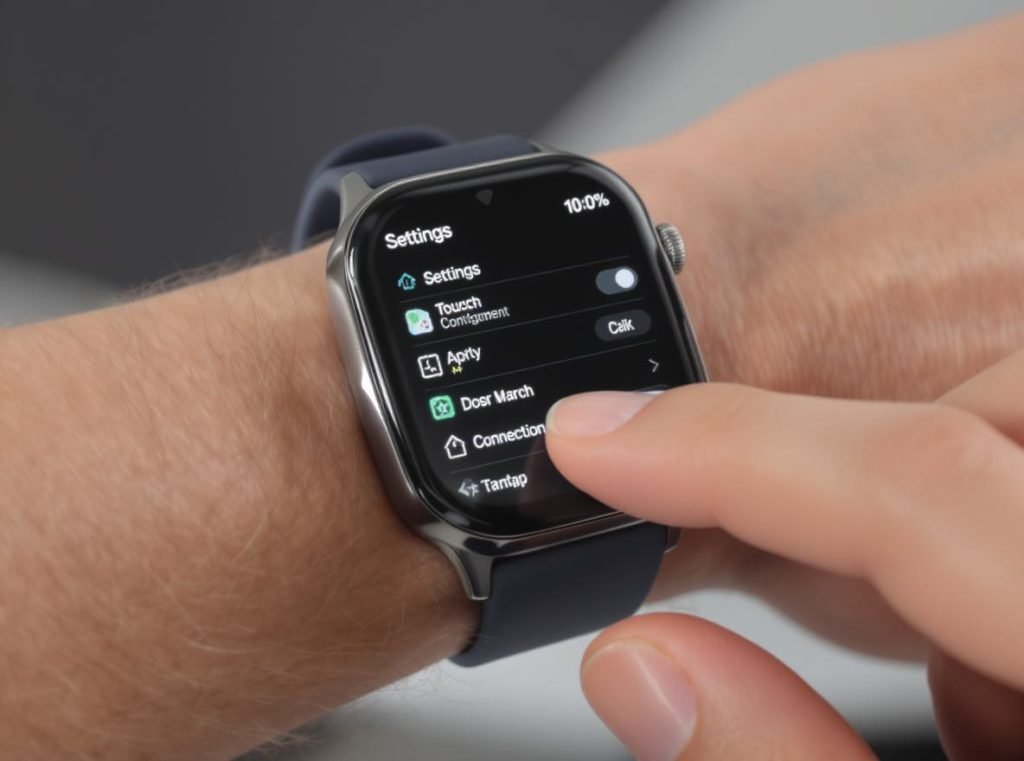 Setting up smartwatch orientation settings for right-hand wearing configuration