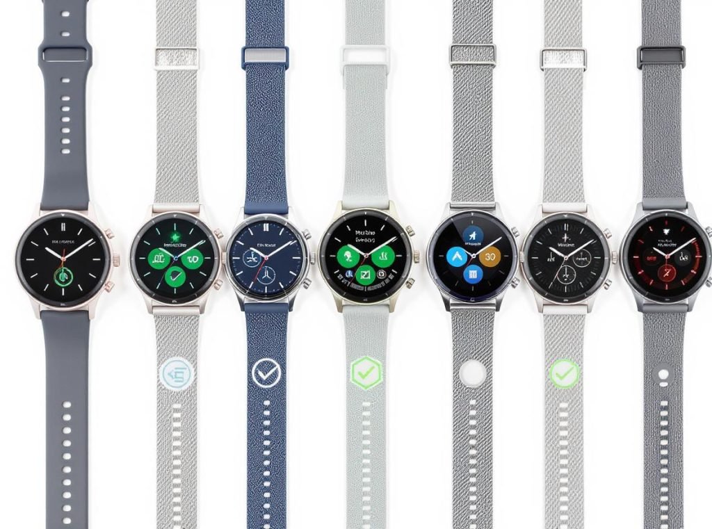 Doctor consulting patient about smartwatch-related health concerns and solutions