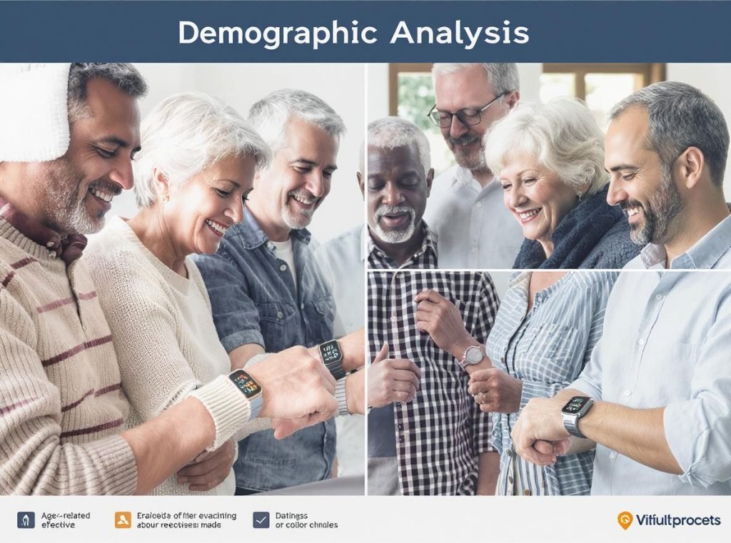 Different user demographics and their smartwatch weight loss success rates by age and lifestyle