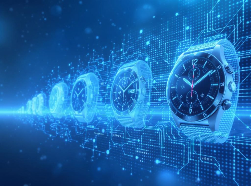 Smartwatch technology evolution showing past, present and future of wearable devices