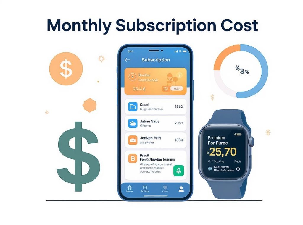 Wearable device subscription costs and premium features monthly pricing comparison