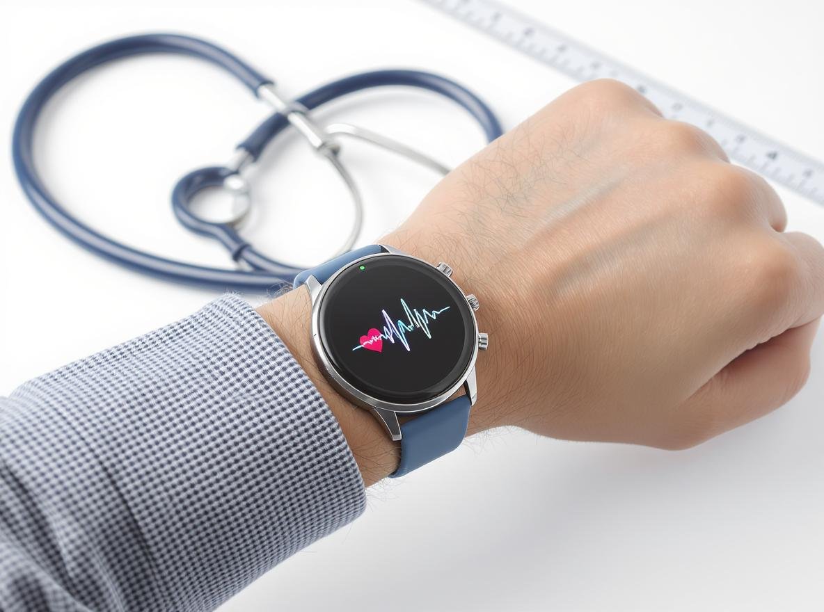 Smartwatch pacemaker safety distance guide showing 6 inch FDA recommendation