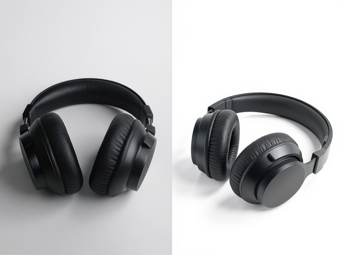 Over-ear vs on-ear headphones comparison showing design differences