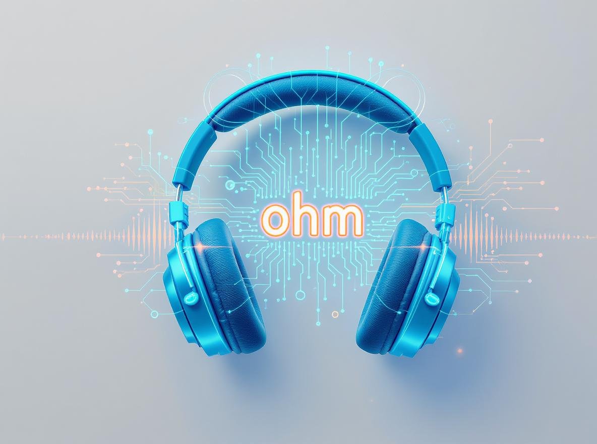 Headphone impedance guide showing ohm symbols and electrical circuits