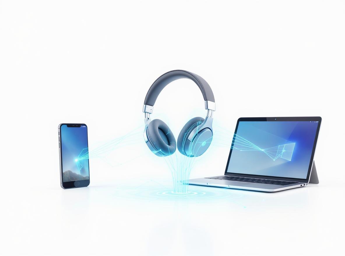 Bluetooth multipoint headphones connecting to multiple devices simultaneously