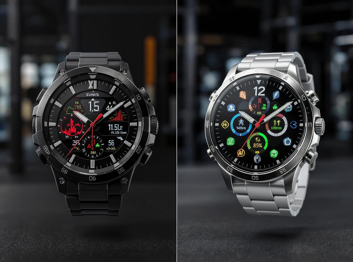 Garmin vs Apple Watch fitness smartwatch comparison 2025 side by side