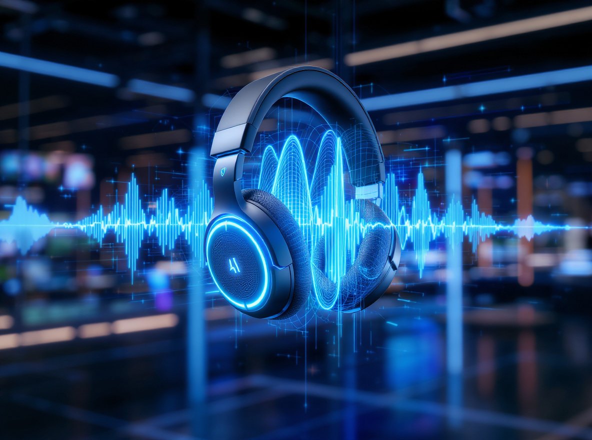 Best noise cancelling headphones with advanced ANC technology and sound wave visualization