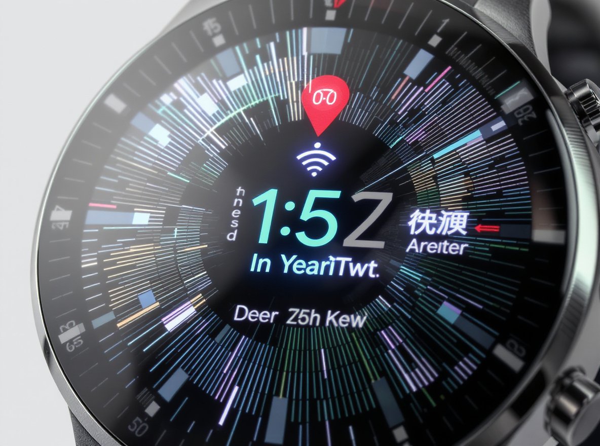Smartwatch with cellular connectivity showing Google Fi and T-Mobile carrier compatibility