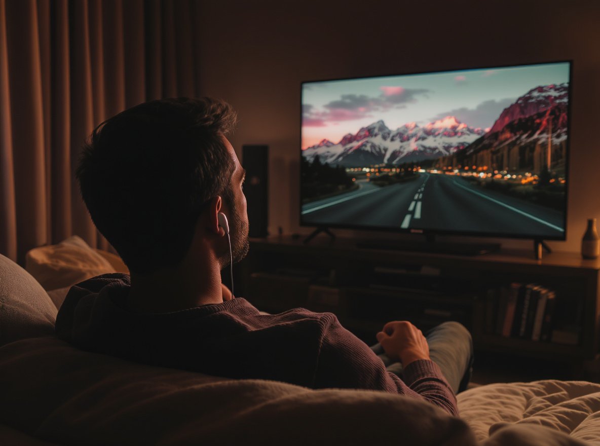 Best wireless earbuds for TV watching without disturbing others in modern living room