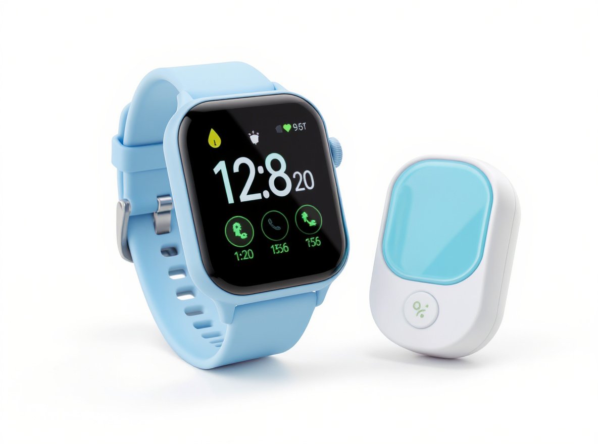 Smartwatch displaying Dexcom G7 glucose monitoring readings on screen