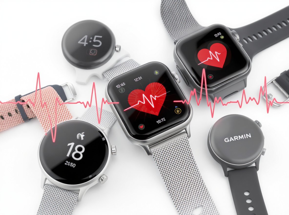 Most reliable heart monitoring smartwatches comparison 2025 Apple Watch Garmin accuracy