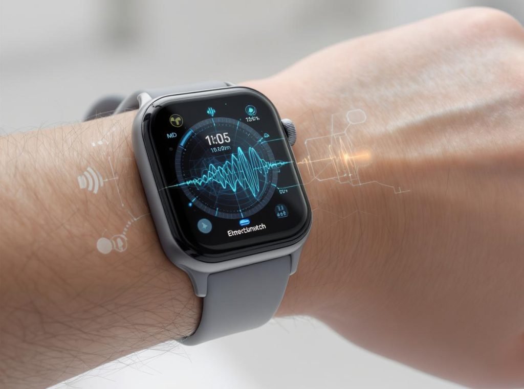 Smartwatch electromagnetic radiation waves EMF emissions visualization