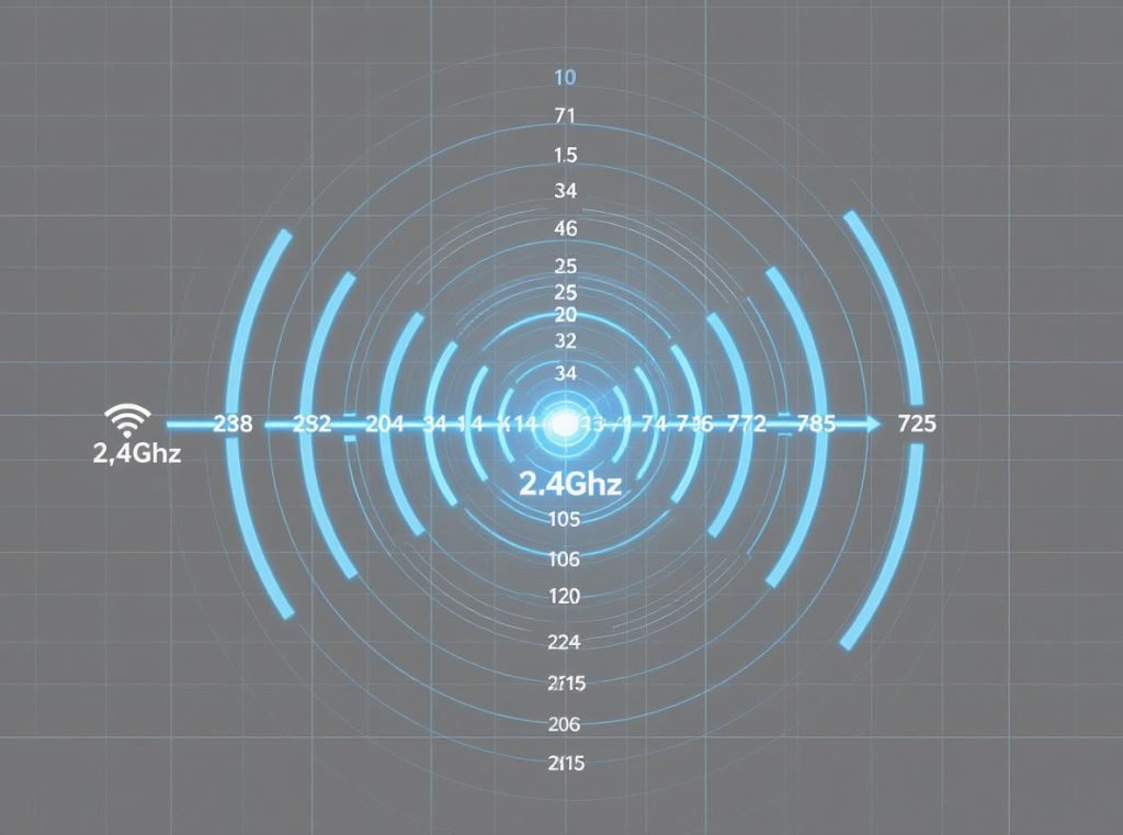 Bluetooth 2.4GHz frequency hopping technology diagram for wireless headphones
