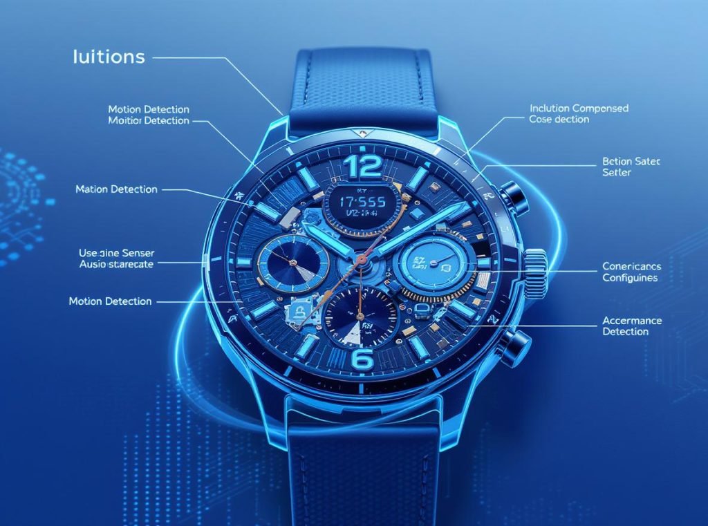 Smartwatch internal sensors and accelerometer technology for step detection