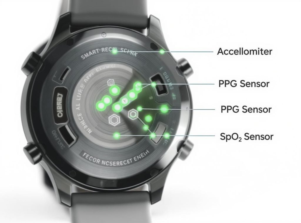 Smartwatch sensors for sleep detection including PPG and accelerometer