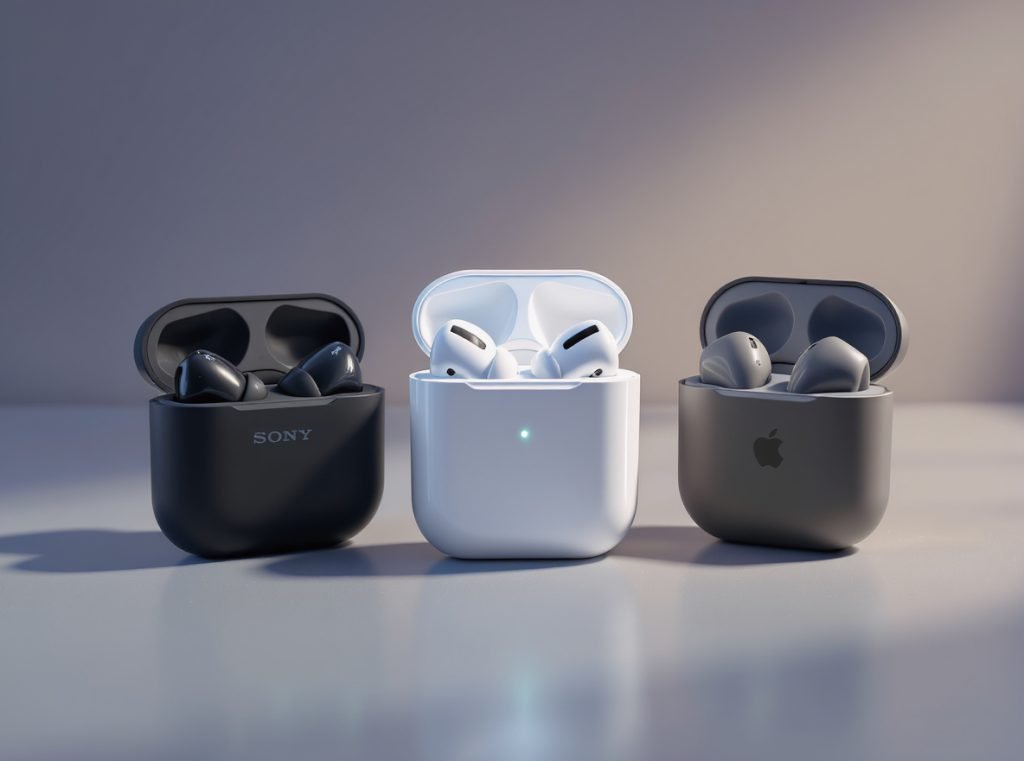 Sony WF-1000XM5 Apple AirPods Pro 2 Samsung Galaxy Buds 3 Pro premium wireless charging earbuds