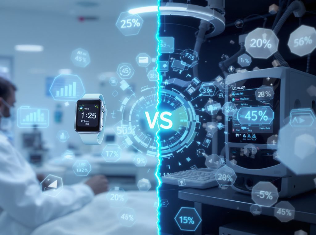 Smartwatch sleep tracking accuracy comparison with medical polysomnography equipment