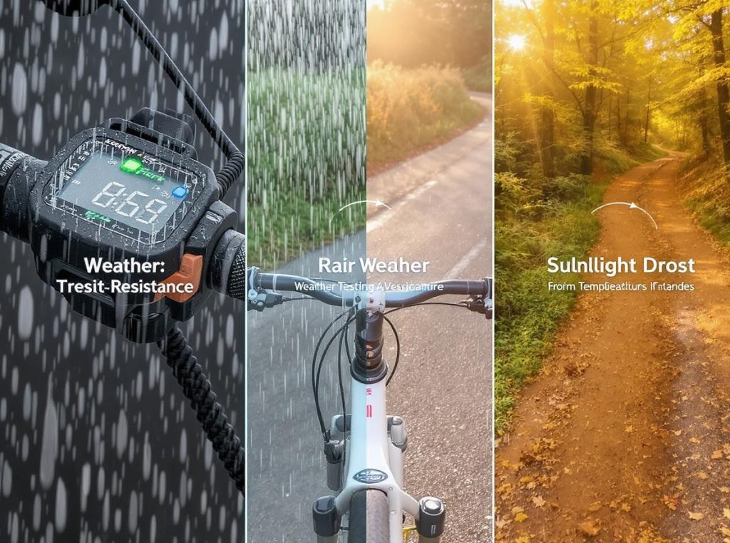 Weather performance comparison for cycling devices in different conditions