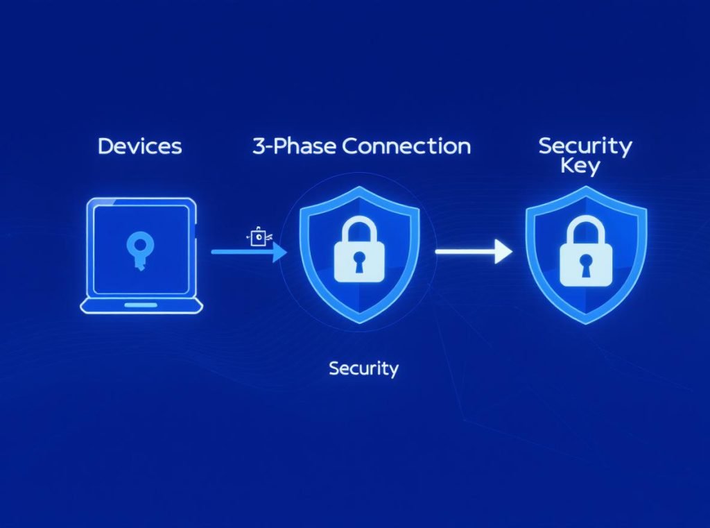 Bluetooth pairing process three phases security key exchange diagram
