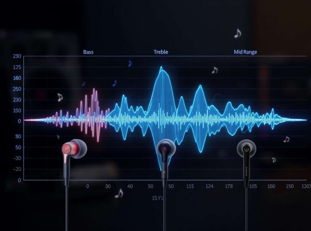 Budget TWS earbuds sound quality comparison - frequency response and audio performance