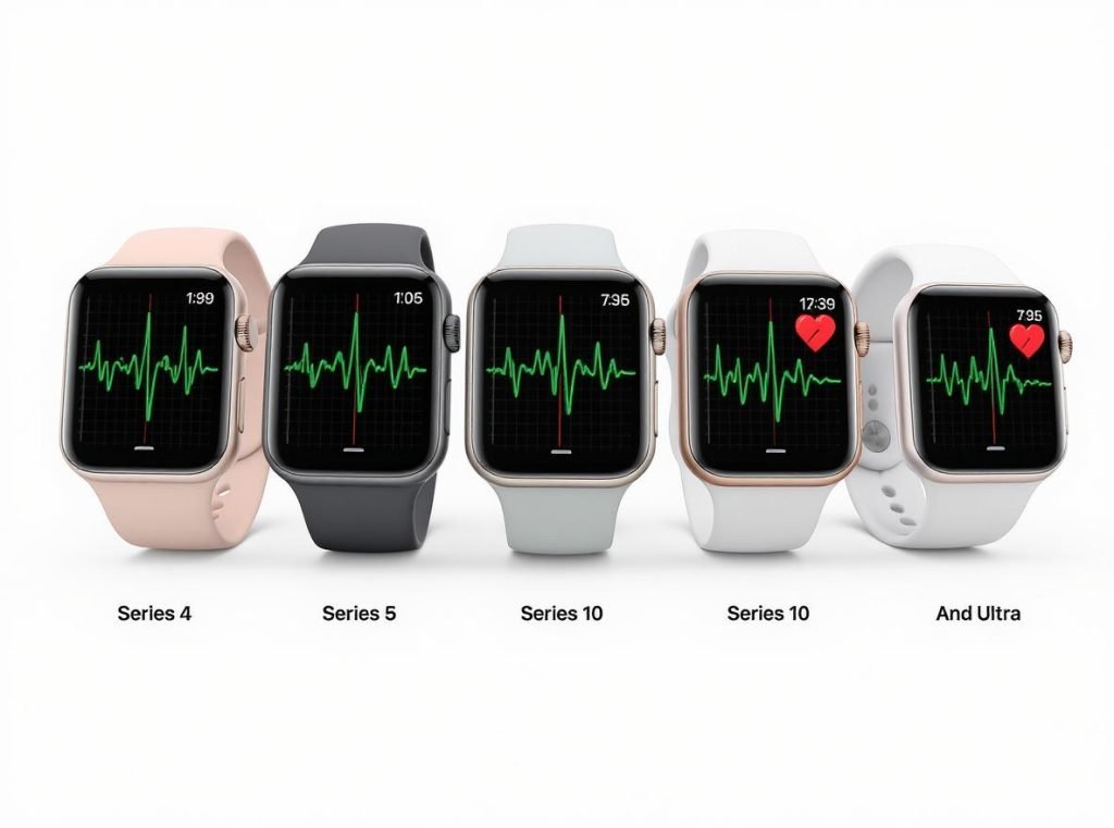 Apple Watch Series 4-10 and Ultra models with FDA-cleared ECG functionality