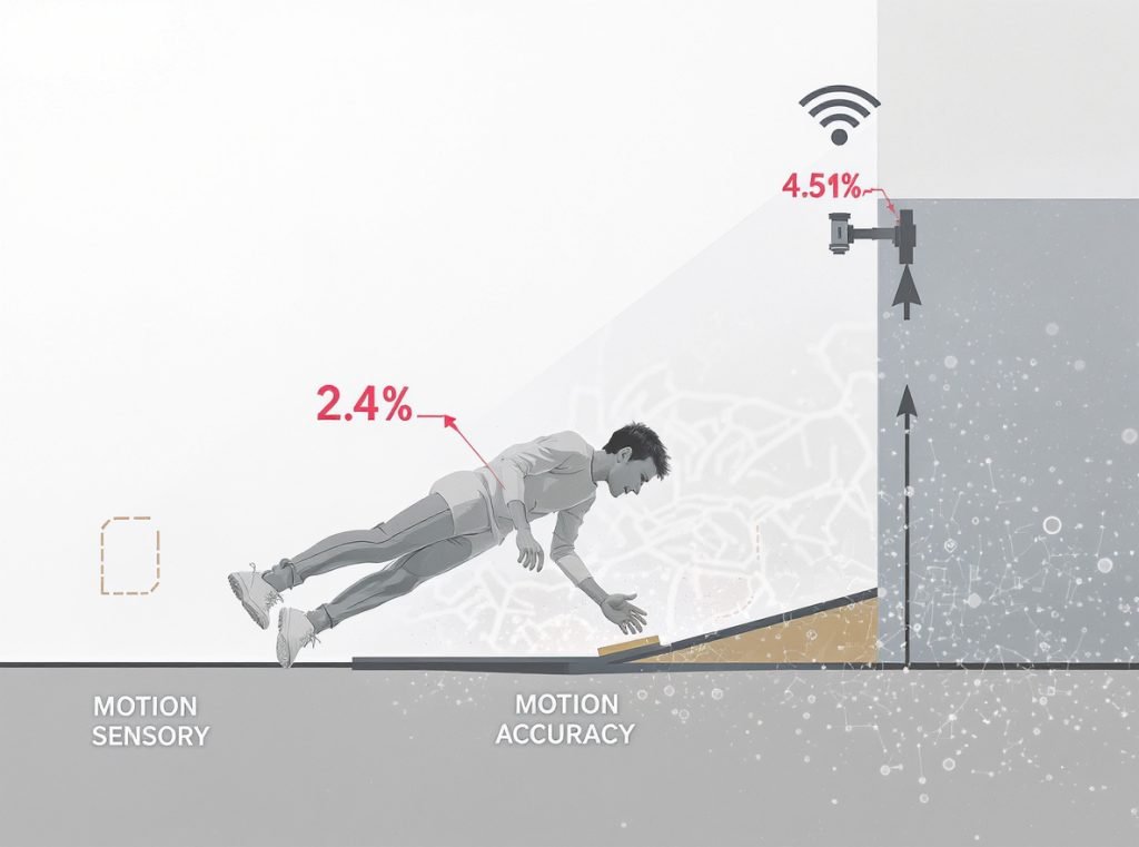 Fall detection technology accuracy rates in smartwatches for seniors illustration