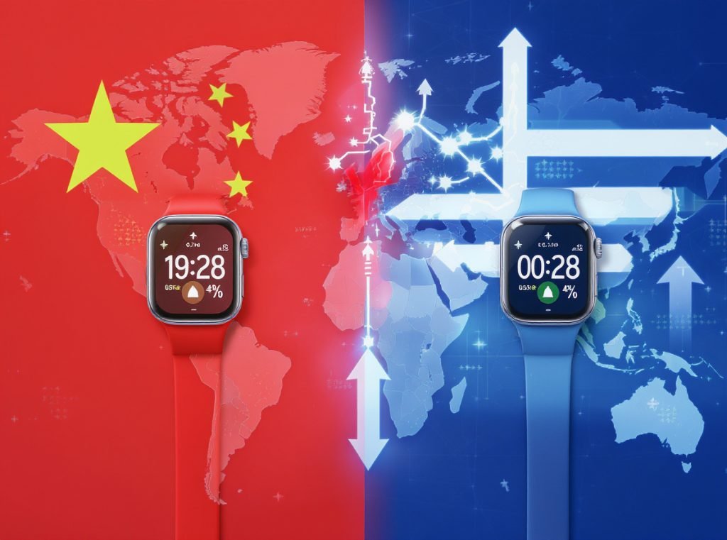 Chinese vs Western smartwatch brands comparison for wholesale market