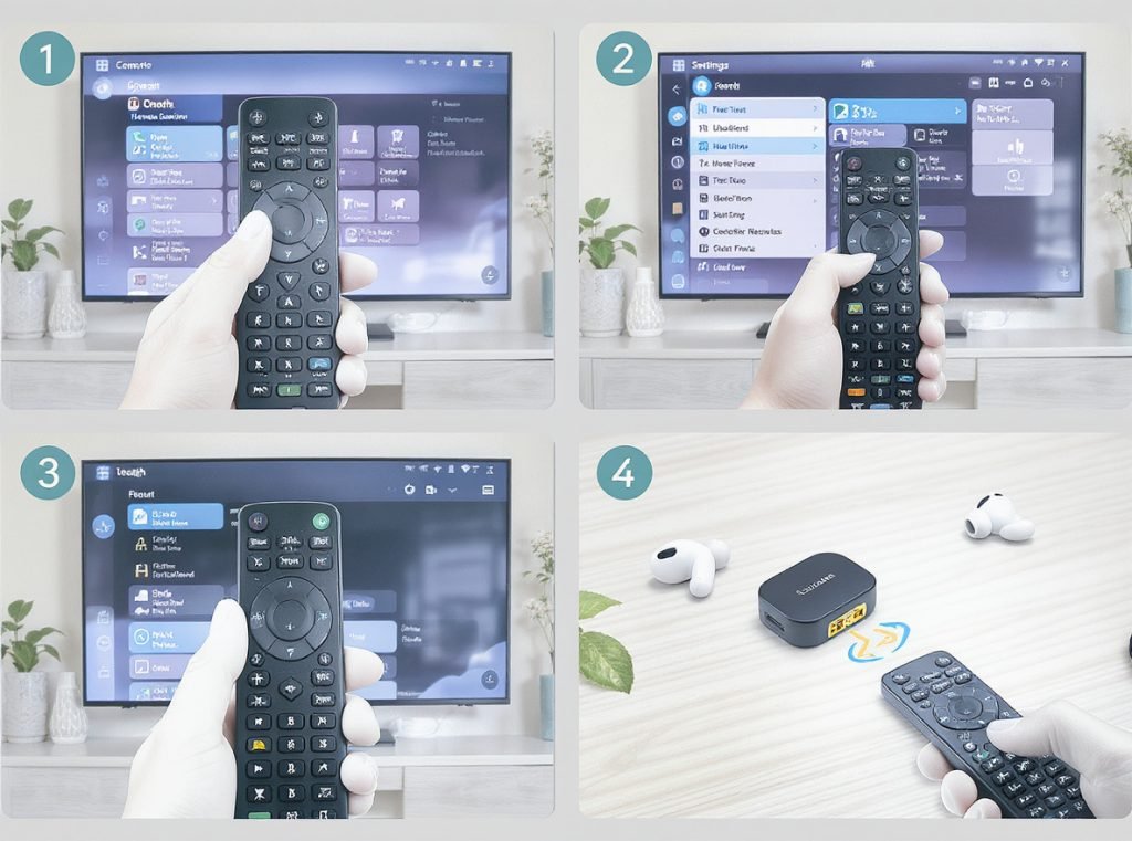 How to connect wireless earbuds to TV using Bluetooth and transmitters