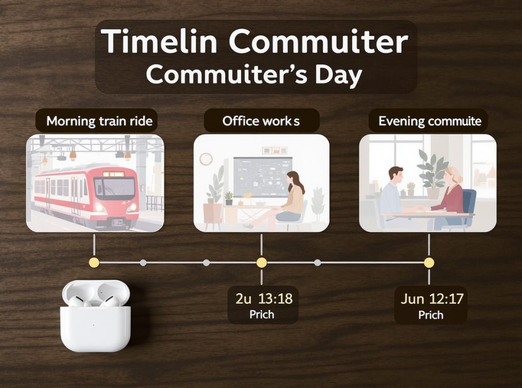 Ideal battery life for daily commuting earbuds - 8-10 hours with charging case