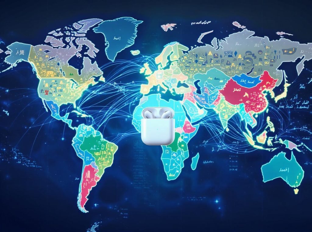 Translation earbuds supporting 144 languages worldwide with global connectivity