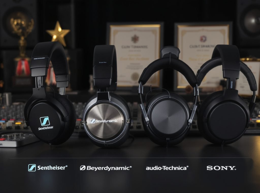 Top professional headphone brands Sennheiser Beyerdynamic Audio-Technica Sony trusted studios