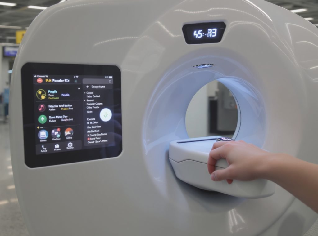 Airport X-ray scanner screening smartwatch TSA security equipment