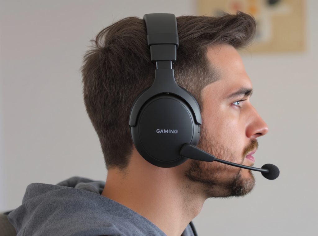 Gaming headset comfort features including memory foam padding and ergonomic design