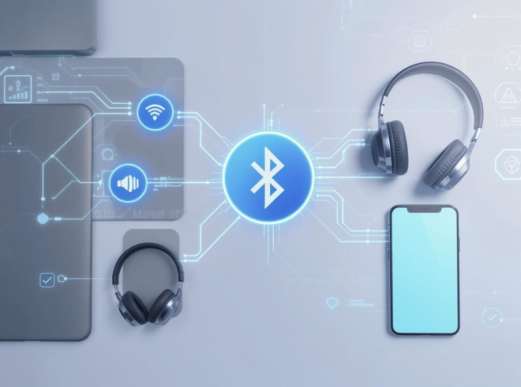 Safe audio sharing alternatives including Bluetooth technology and splitters without health risks