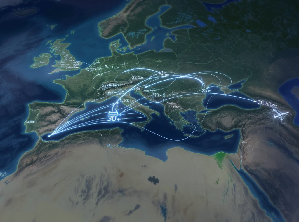Travel headphone battery life 30 hours long-haul flight duration