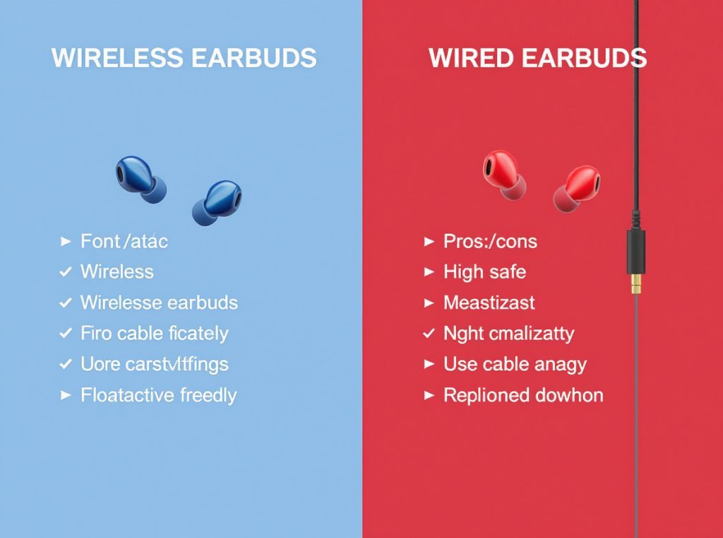 Wireless vs wired earbuds comparison for small ears pros cons