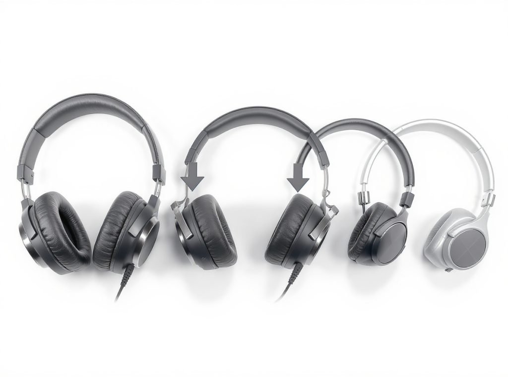 Different types of headphones ranked by ear safety from over-ear to in-ear