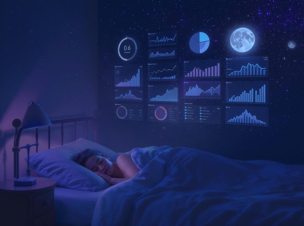 Sleep tracking and recovery monitoring with wearable devices visualization