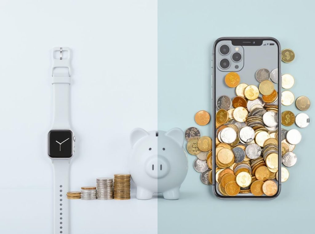 Cost comparison showing smartwatches are more affordable than smartphones for kids