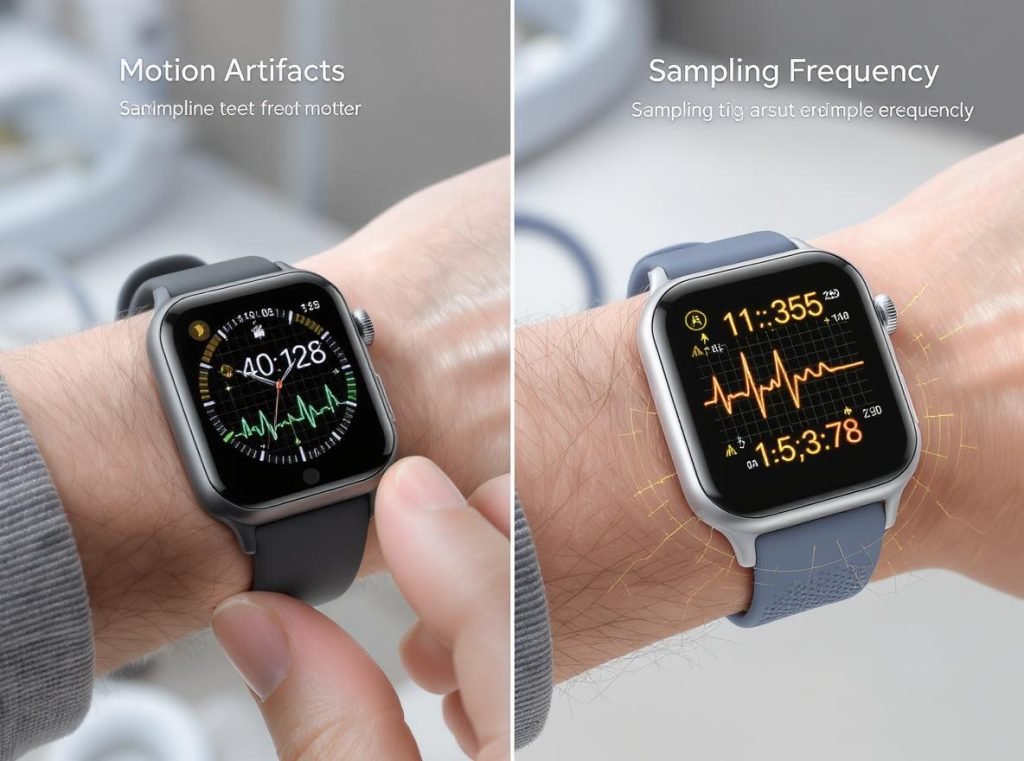 Smartwatch heart rate monitoring limitations vs medical ECG comparison