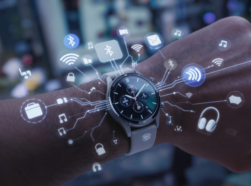 Wireless headphone compatibility with smartwatch music streaming and playback