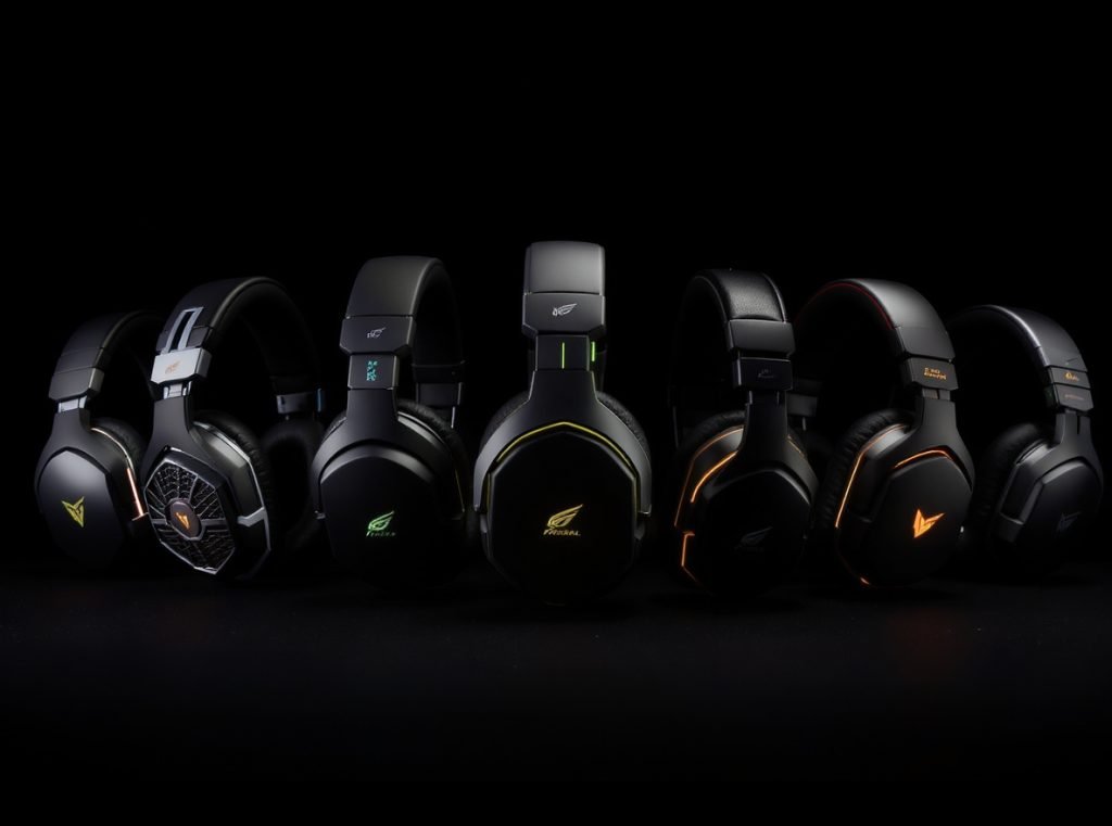 Top low latency gaming headphone models comparison showing premium wireless gaming headsets