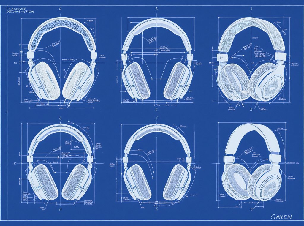 Technical design concepts for hair-friendly headphone engineering and materials