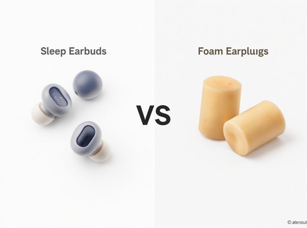 Sleep earbuds vs traditional earplugs comparison chart