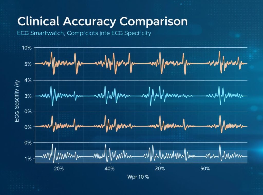 Clinical accuracy data comparison for FDA-cleared ECG smartwatch brands
