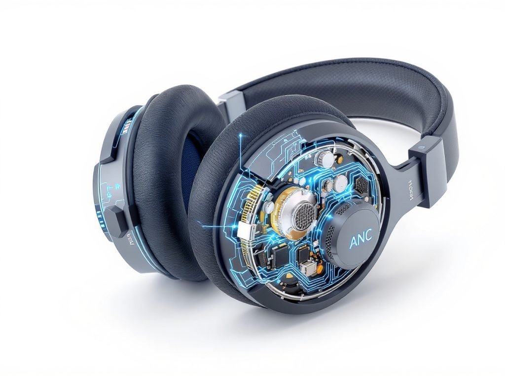 Hybrid headphone design combining active noise cancellation and passive isolation technologies